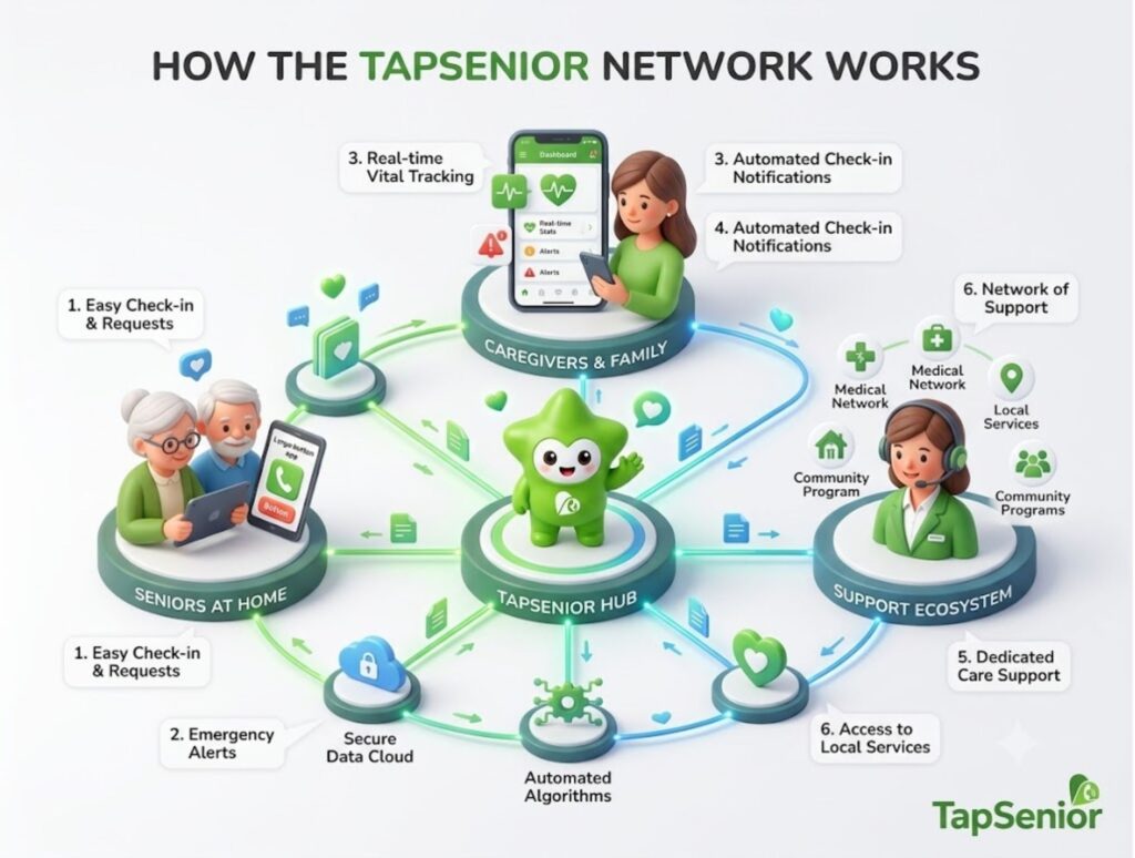 How the TapSenior Network Works