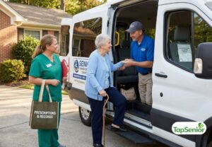 Senior transportation service helping older adults access healthcare safely