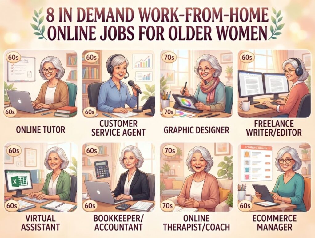 8 In Demand Work-From-Home Online Jobs for Older Women